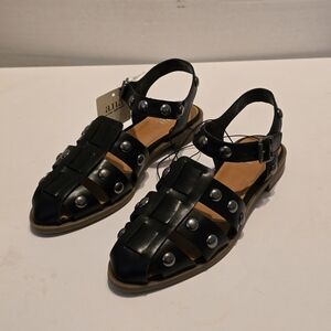 A.n.a Black Studded Sandals Womens 6.5